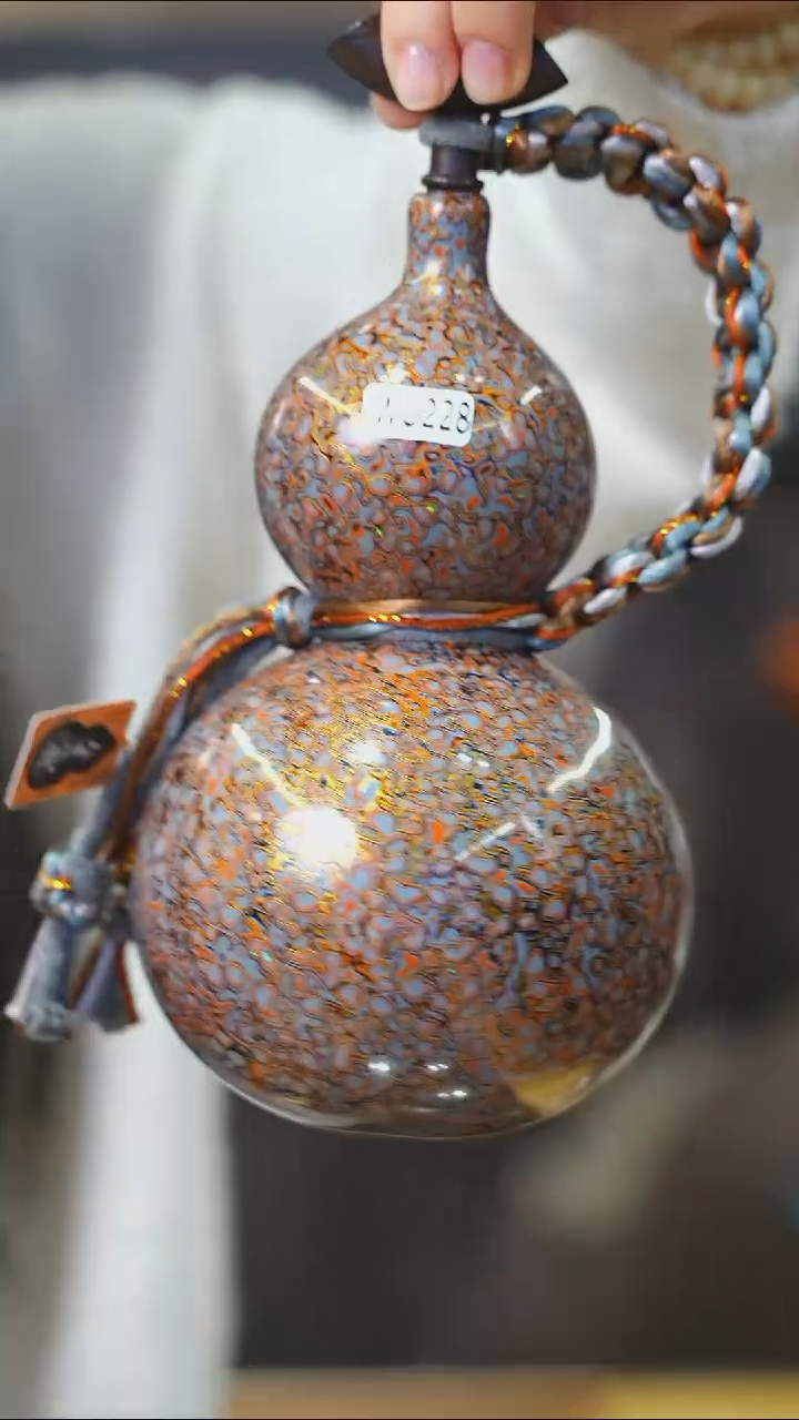 【闪购商品】WU228漆艺酒葫芦不包手串及旋转底座