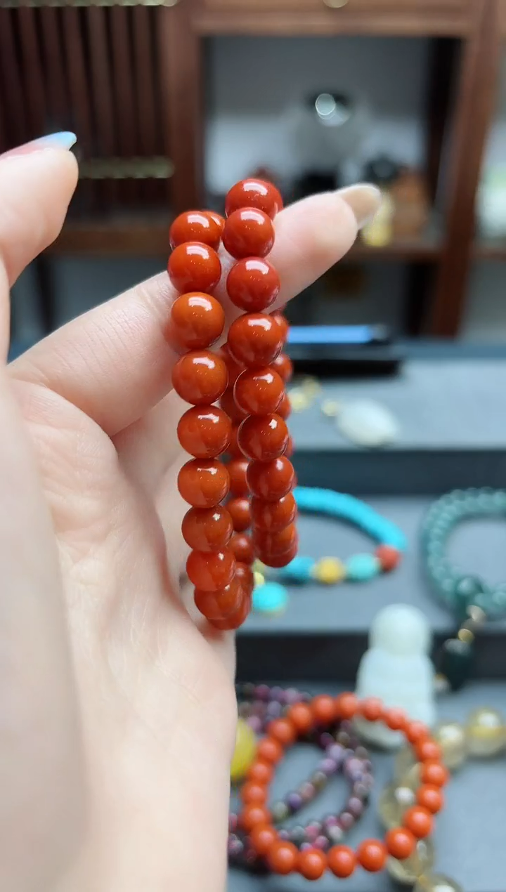 【闪购商品】南红玛瑙手串未镶嵌南红手串JY*2 多样性发其一