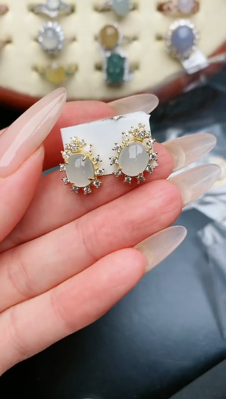 翡翠戒指银S925镶嵌.....