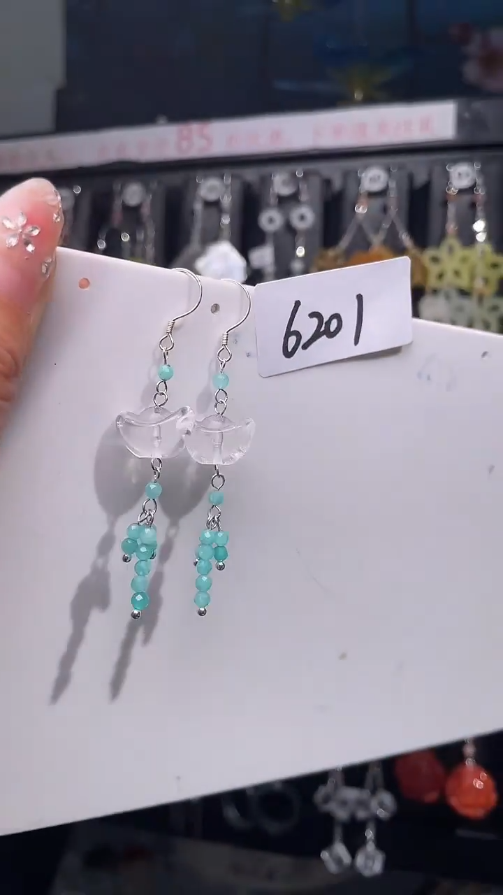 银S925镶嵌耳饰紫晶喜欢拍