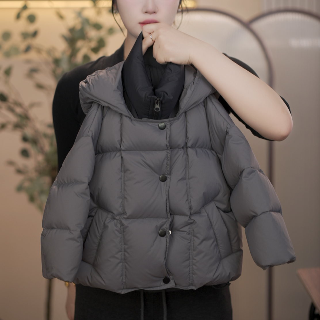 【现货48h】2025白鸭绒假两件羽绒服极寒系列双倍充绒韩版羽绒服