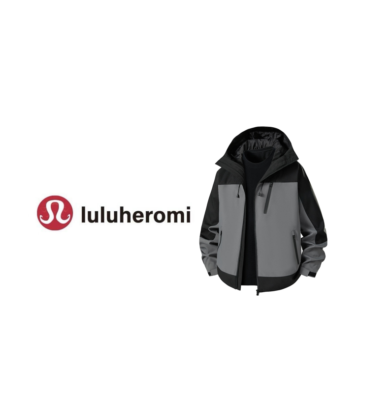  『LULU HEROMI』常规袖直下摆拼色不褪色男款连帽冲锋衣防风防水