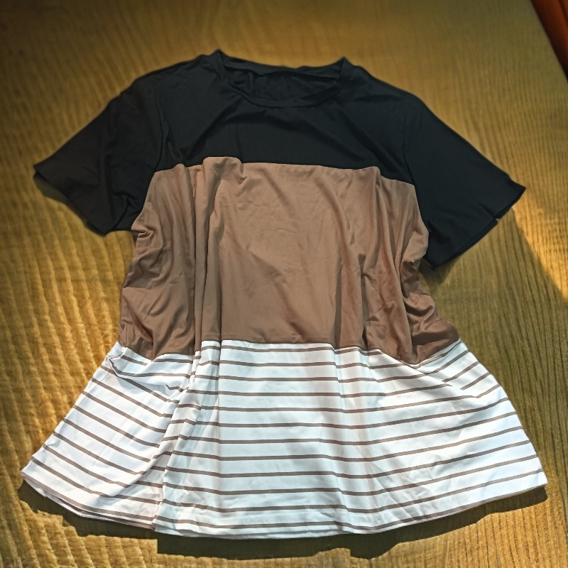 3915咖条粉条外贸没吊牌T恤