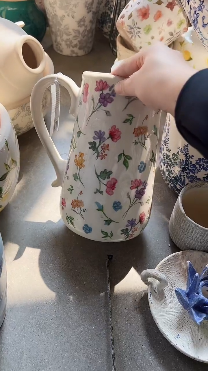 【闪购商品】陶瓷花盆高22.5cm内口11cm