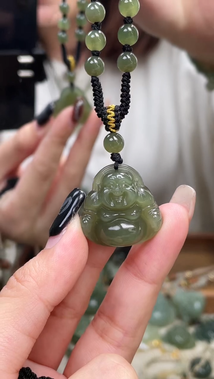 颈饰未镶嵌和田玉25深色