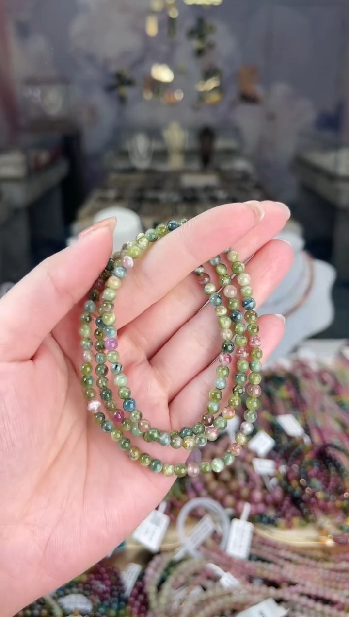 【闪购商品】碧玺/未镶嵌J4mm+碧玺多圈多样性发货