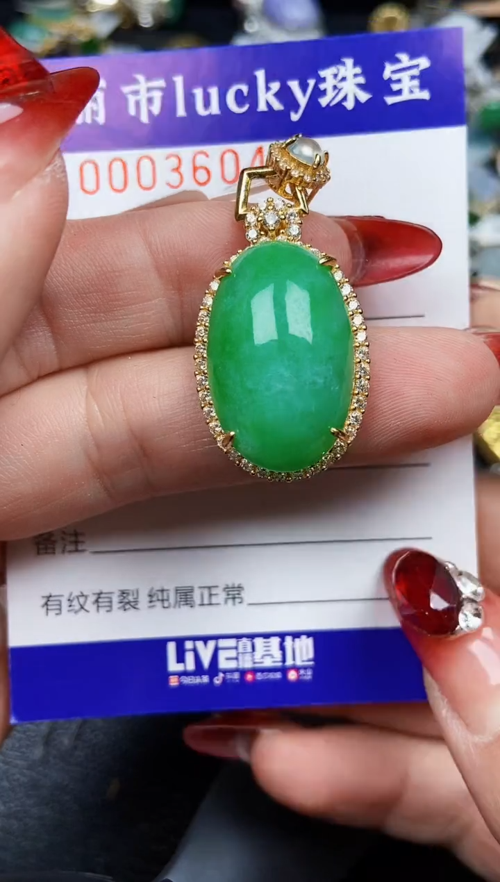 【闪购商品】翡翠颈饰银S925镶嵌3604