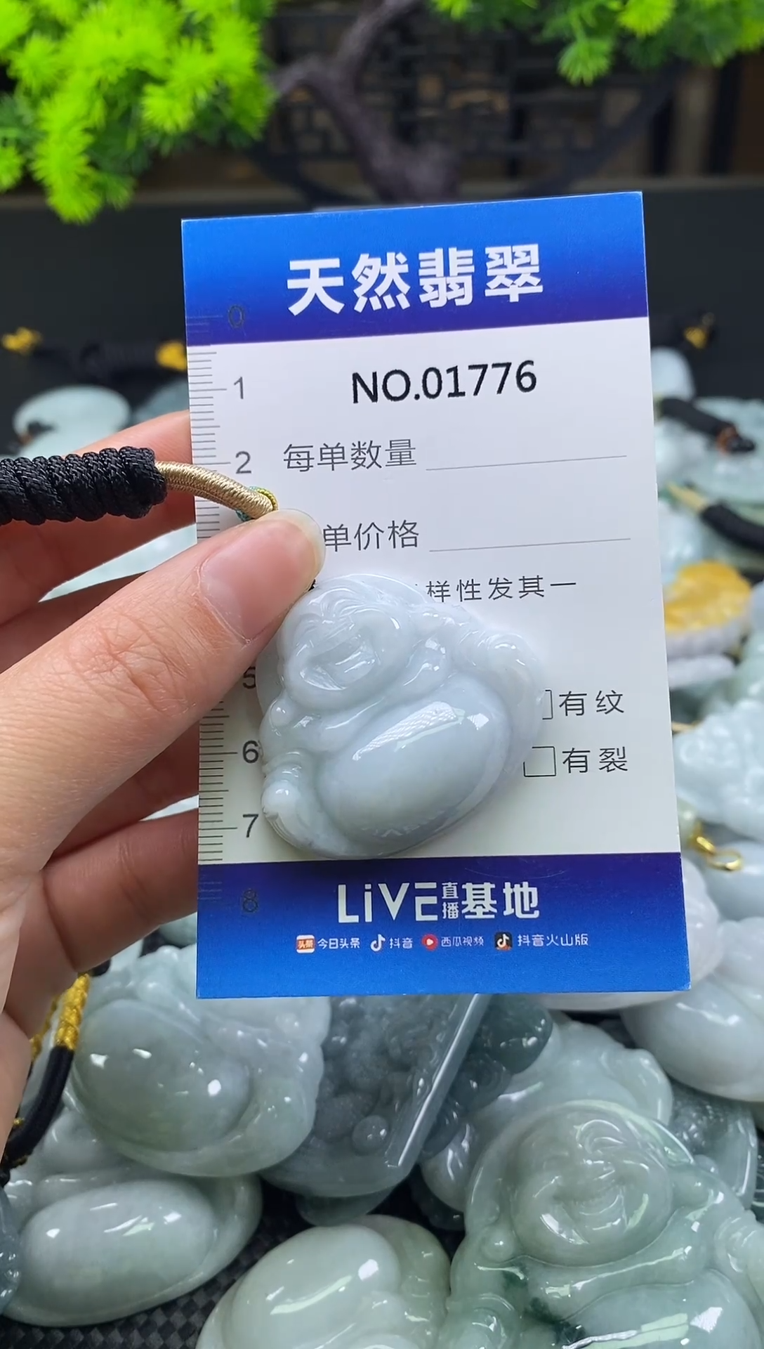 颈饰未镶嵌翡翠天然缅甸翡翠1776