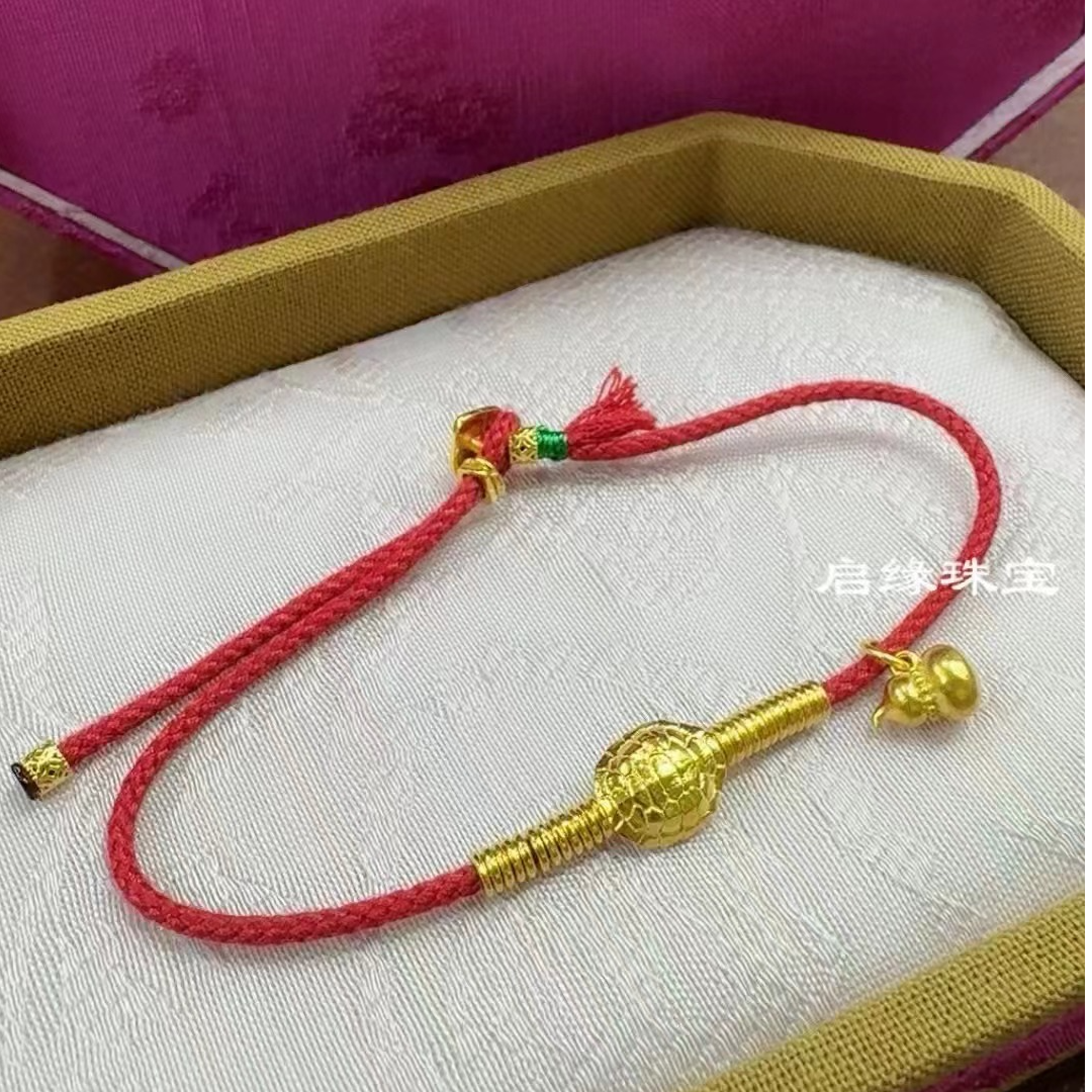 足金富甲天下小红绳