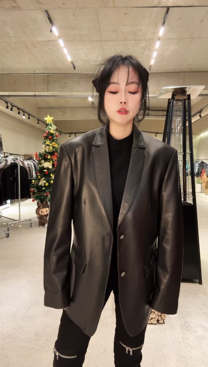 58码（185-205斤）男士真皮西装