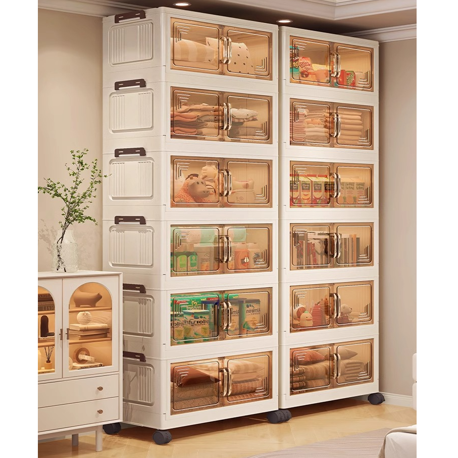 XG55cm【拍四发五】客厅可移动储物柜家用免安装玩具整理收纳架子