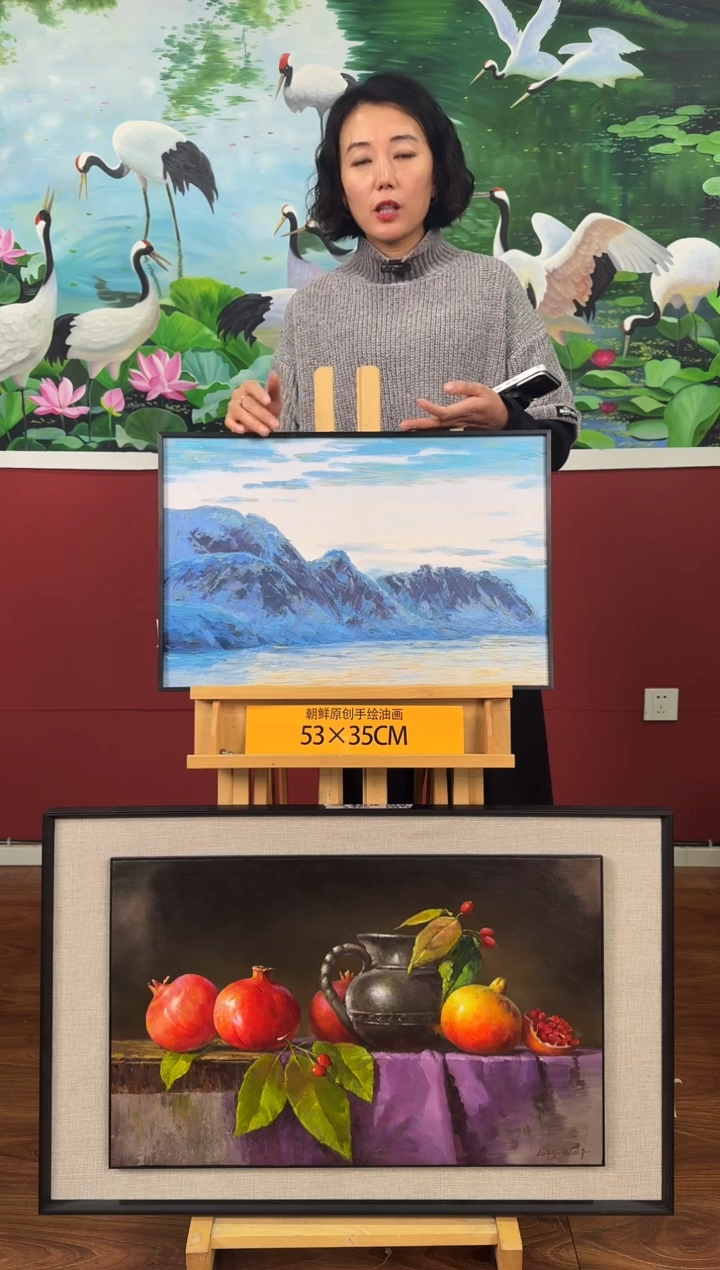 油画【019号】约53*35cm丨朝鲜原创纯手绘孤品油画丨顺丰包邮