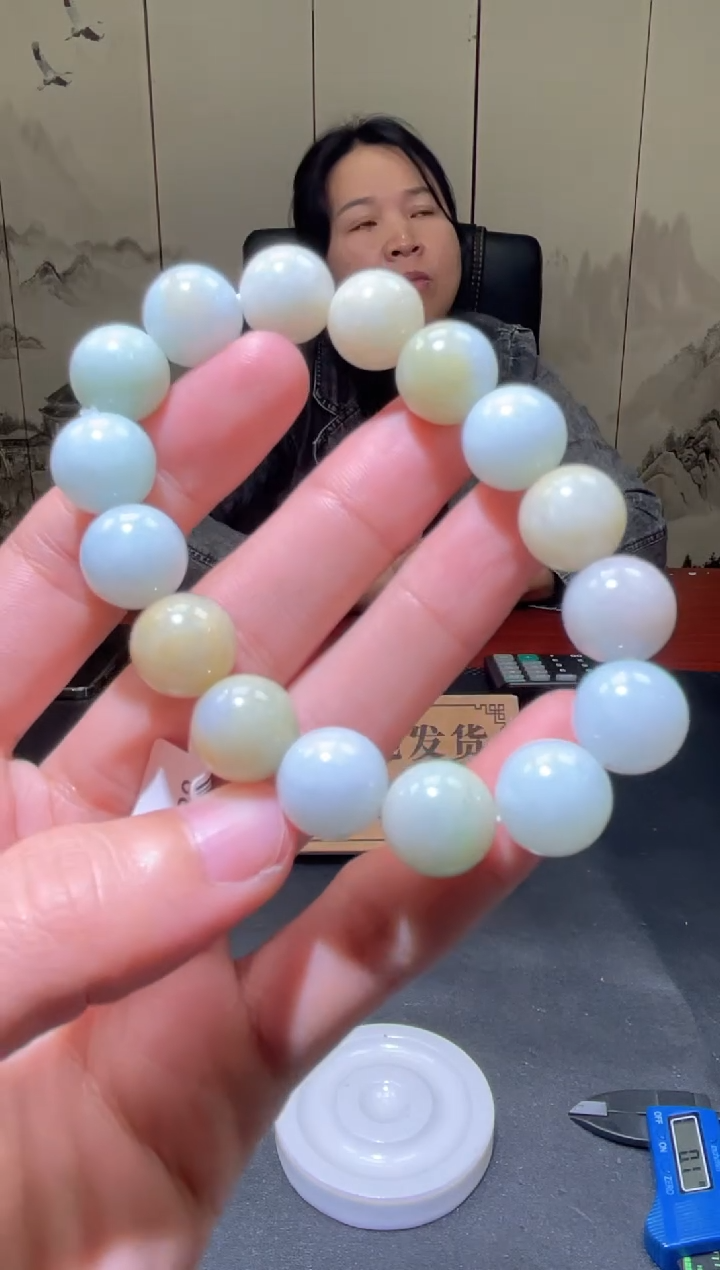 未镶嵌定制翡翠珠串 拍一发一