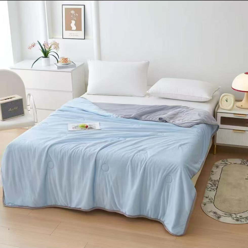 网红爆款凉感丝冰淇淋轻奢风冰丝凉感空调被学生被双人被