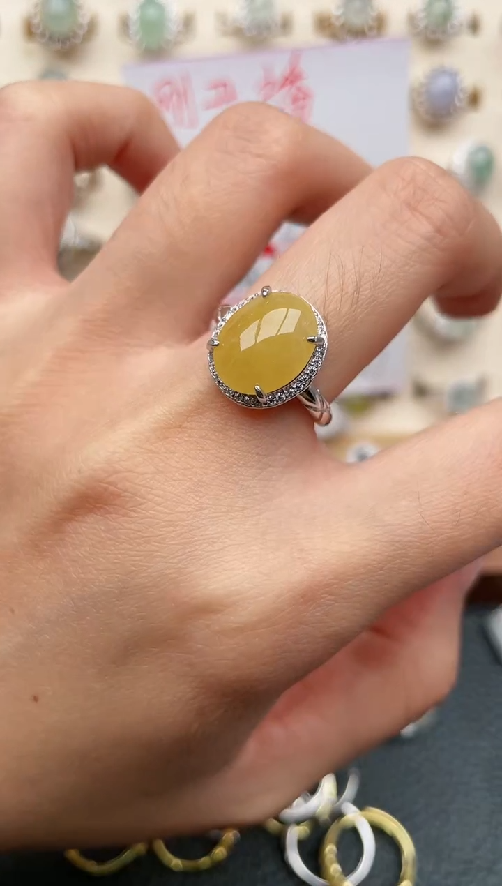 【闪购商品】翡翠戒指银S925镶嵌1111