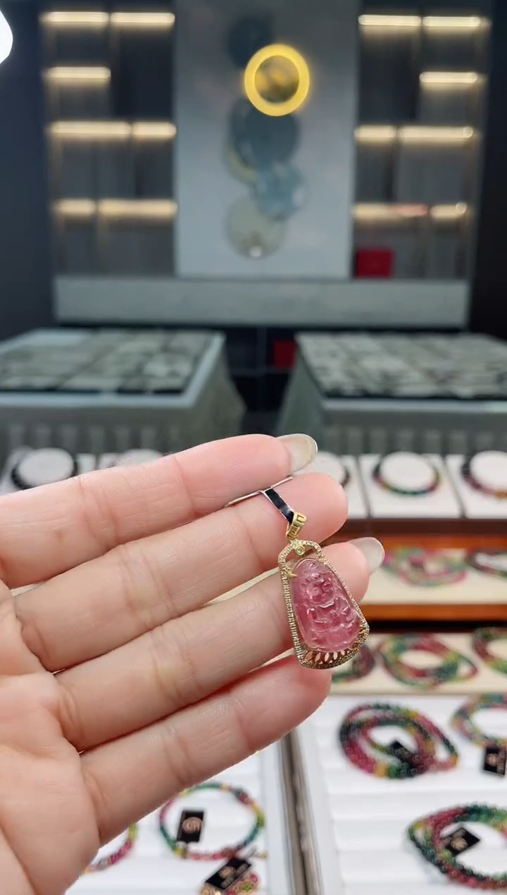 未镶嵌老矿碧玺吊坠碧玺多样性发一条 T