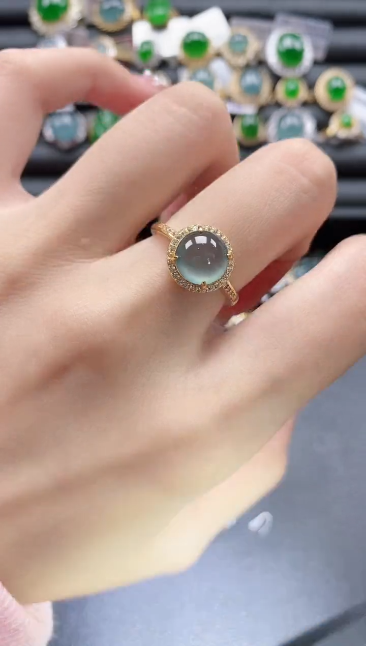 【闪购商品】翡翠戒指银S925镶嵌51151