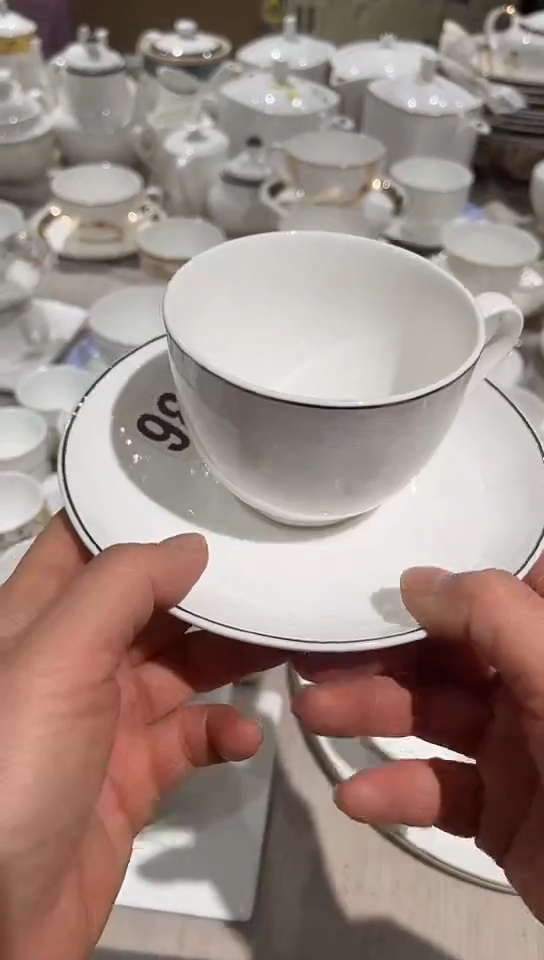 瓷咖啡杯碟1套隆达骨瓷