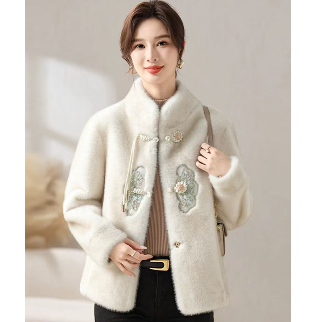 【撤柜样品】X350秋冬季气质百搭外套女咖啡商家提供