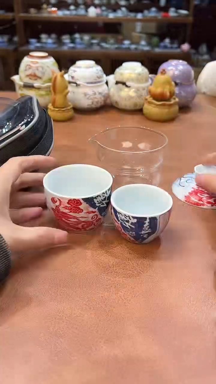 真的很便宜会开片的旅行茶具