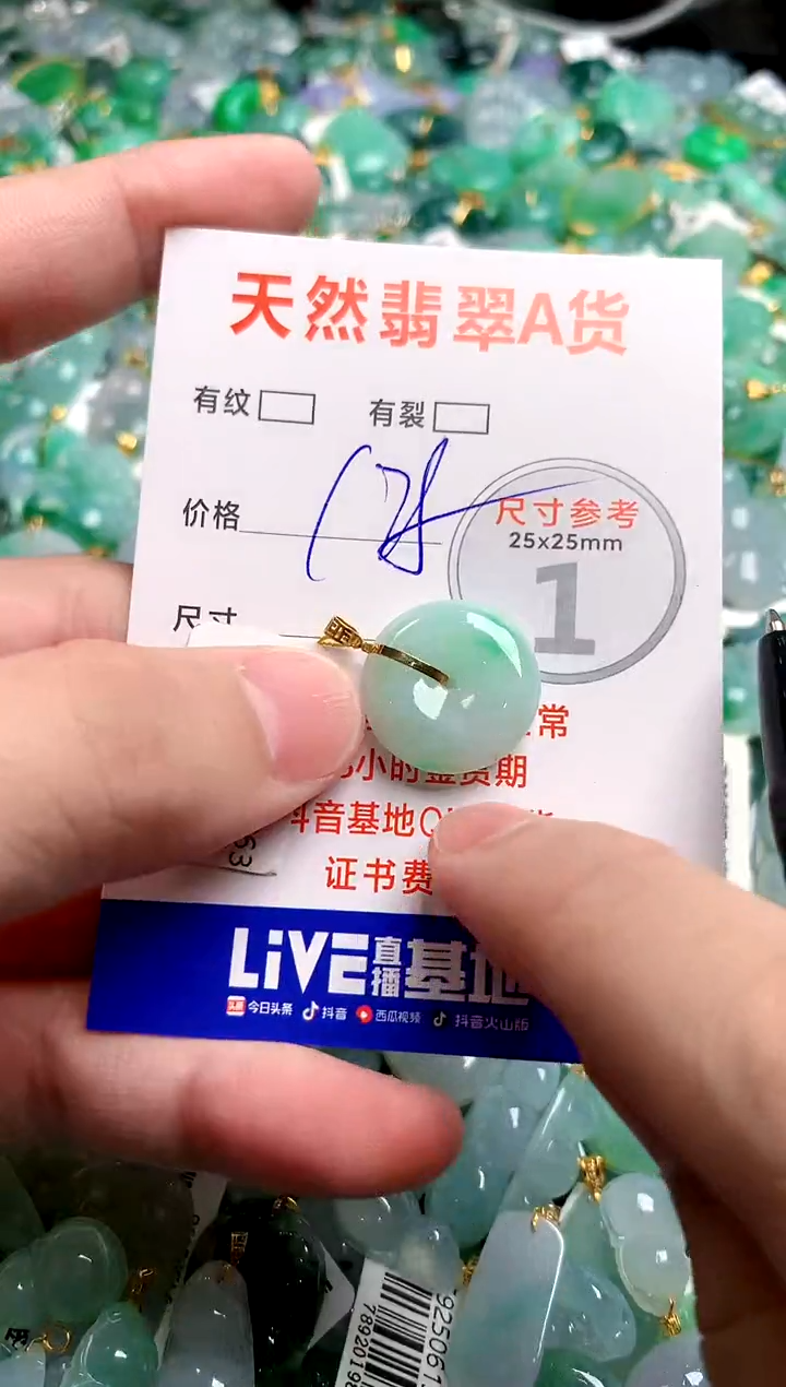 翡翠18K金镶嵌颈饰0499733017