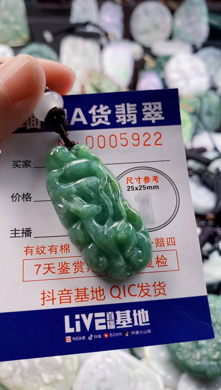 翡翠未镶嵌吊坠(不含链)1