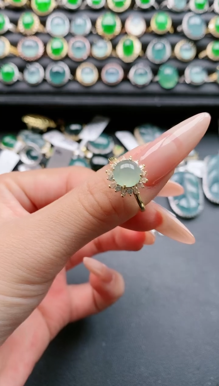 【闪购商品】翡翠戒指银S925镶嵌11111
