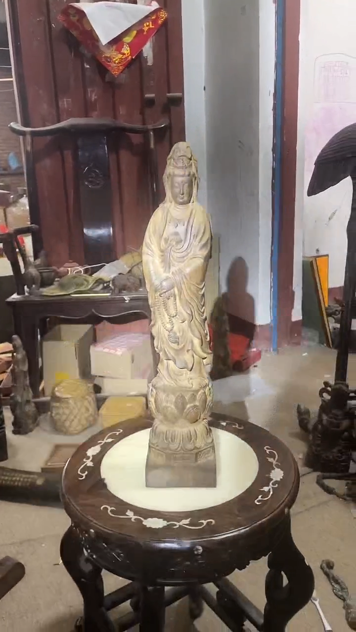 【闪购商品】木木雕新年快乐香木摆件