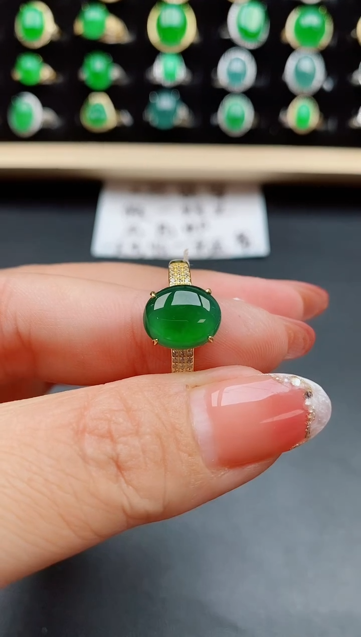 【闪购商品】翡翠戒指银S925镶嵌8058050
