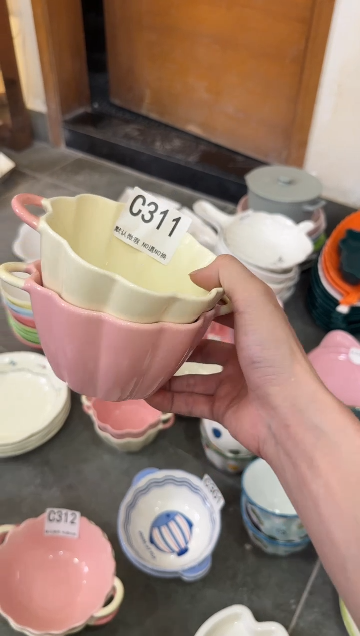 摆件陶C311-2个   陶瓷餐具微瑕库存尾货