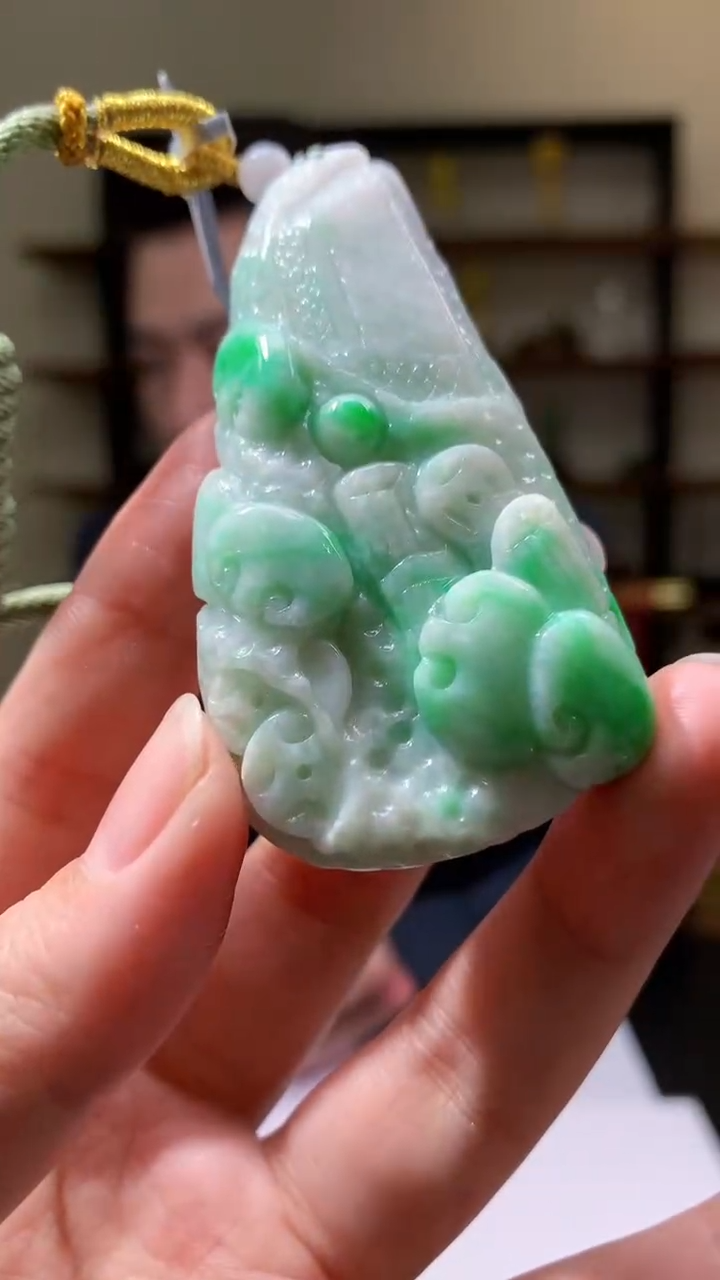 【闪购商品】定制翡翠未镶嵌8046yx-毛货挂件83