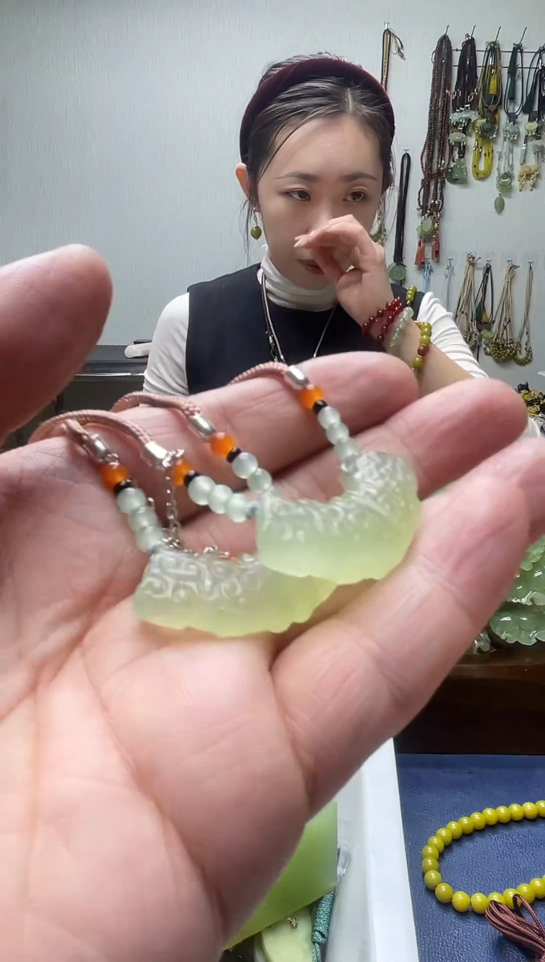 未镶嵌岫玉颈饰多样性发货 拍一发一