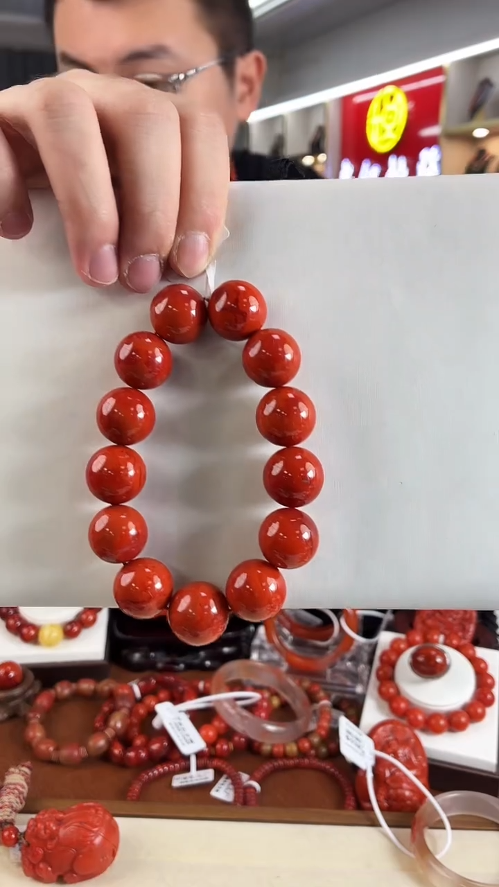 未镶嵌瓦西手串18mm南红玛瑙一个/条