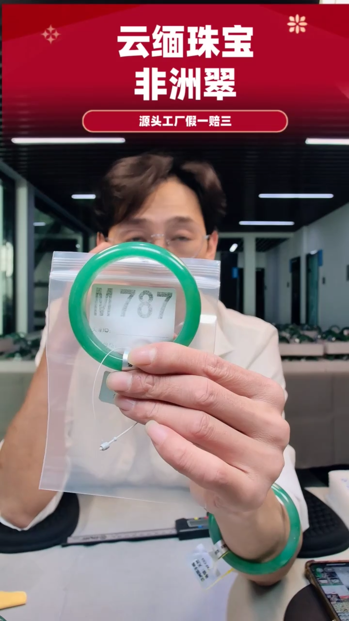 未镶嵌手镯石英质玉（非洲翠）58圈口M787