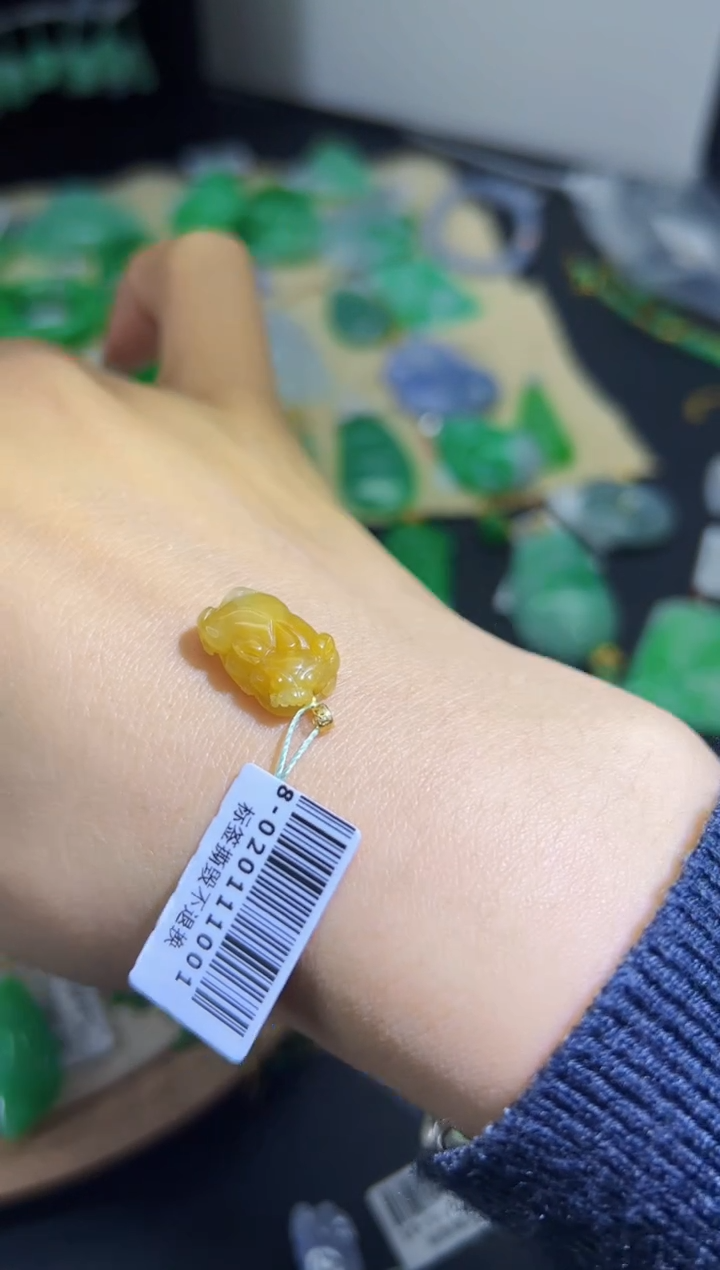 【闪购商品】翡翠颈饰18K金镶嵌Q缅料A货翡翠/支持复检/一件