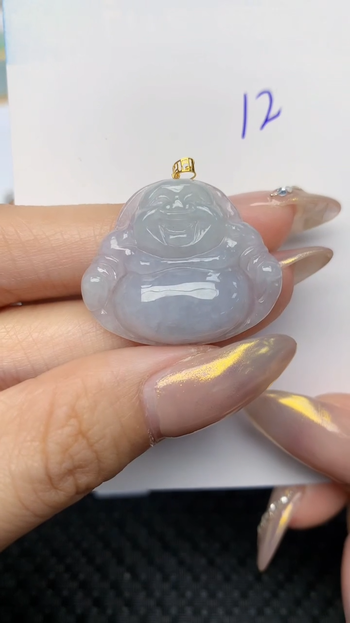 【闪购商品】翡翠颈饰18K金镶嵌天然翡翠A货