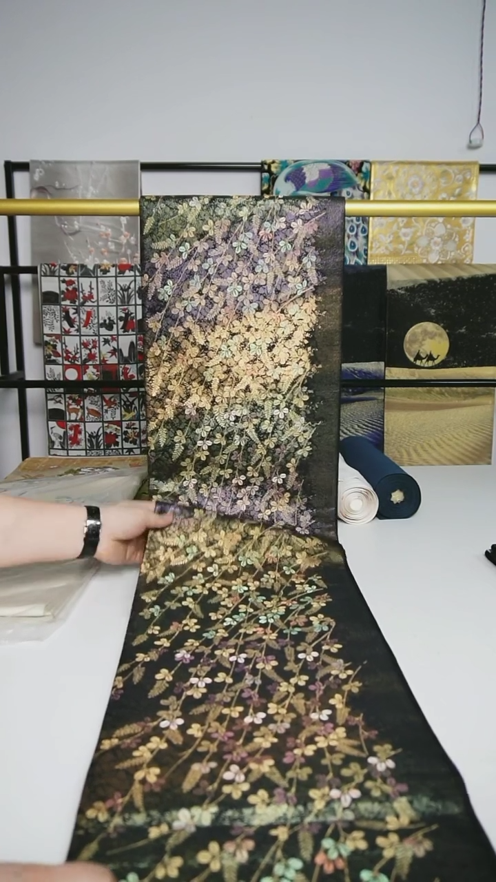 【闪购商品】织绣织锦115彩金叶子