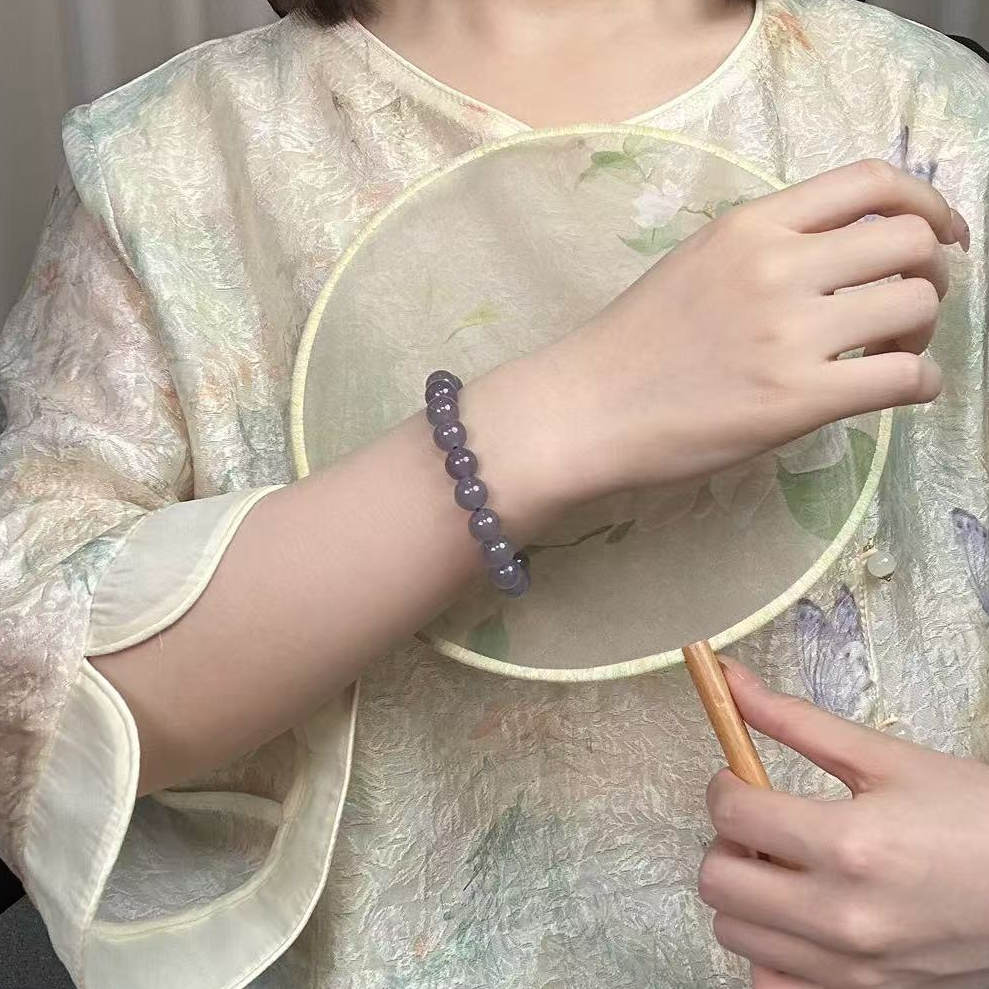 青海山料冰烟紫卡10圆珠时尚经典气质 SC 0169