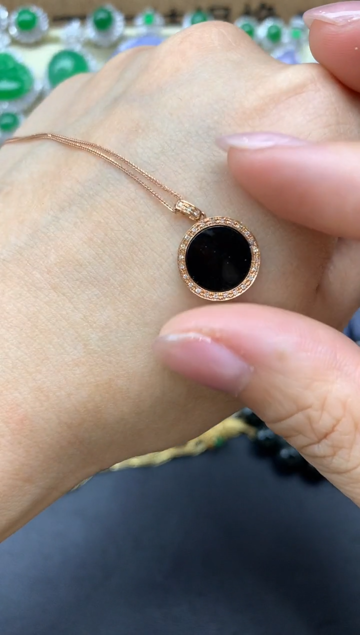 【闪购商品】翡翠颈饰18K金镶嵌239-中国好珍宝1