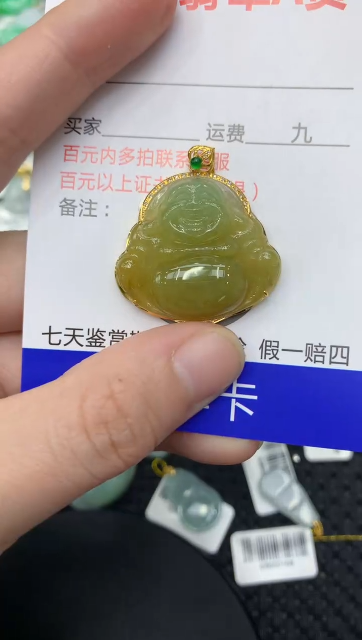 【闪购商品】翡翠颈饰18K金镶嵌11111111