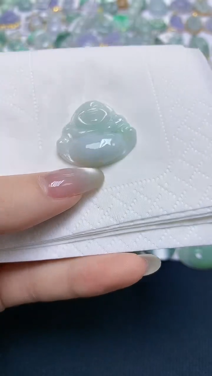 【闪购商品】翡翠18K金镶嵌颈饰天然A货翡翠