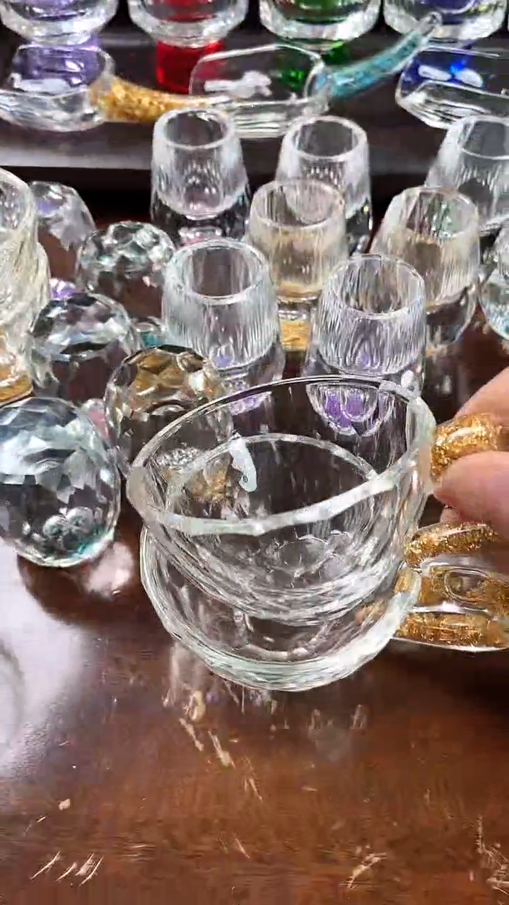 【闪购商品】玺宴新款水晶小号主人杯金箔2个装