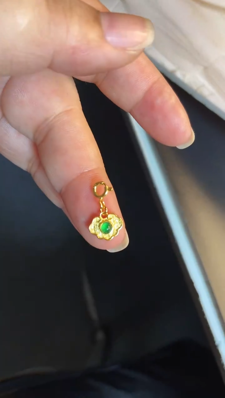 吊坠(不含链)银S925镶嵌翡翠1