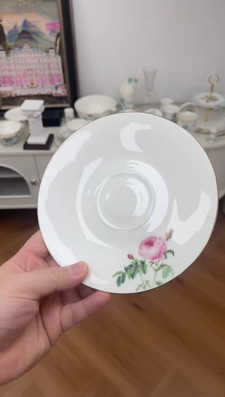 杯玫瑰咖啡底碟（微瑕不退换）