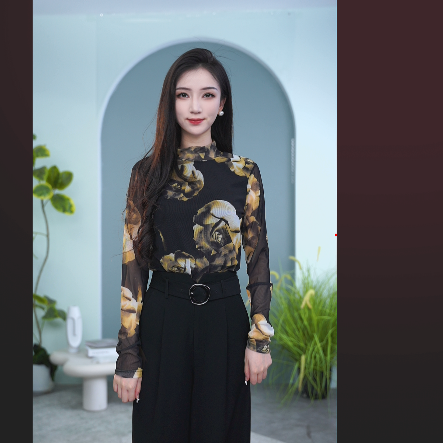 【芊芊专属】设计款花色打底衫Y314301868