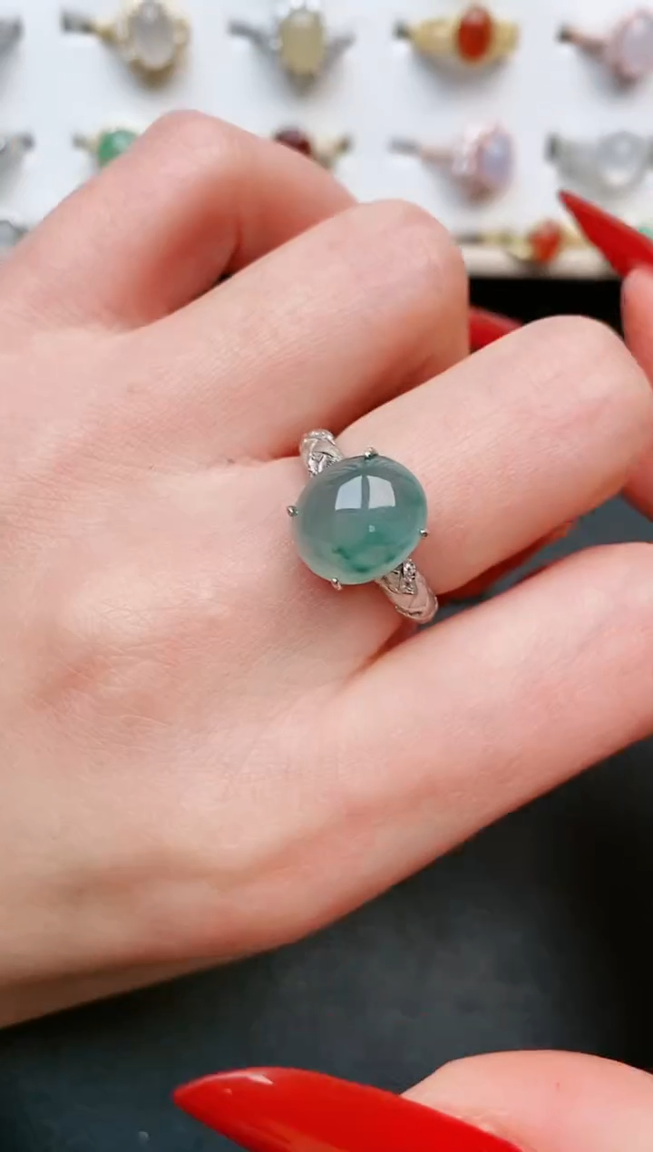 【闪购商品】翡翠戒指银S925镶嵌....