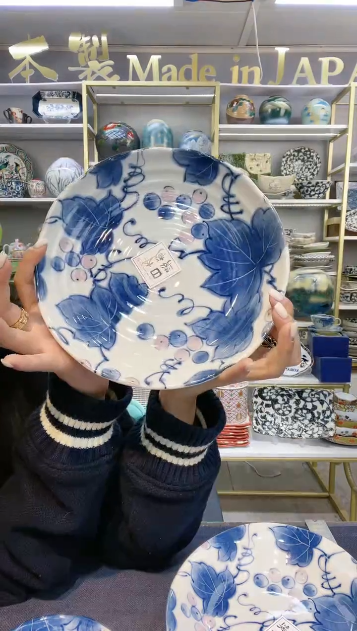 瓷山葡萄深盘22cm一支