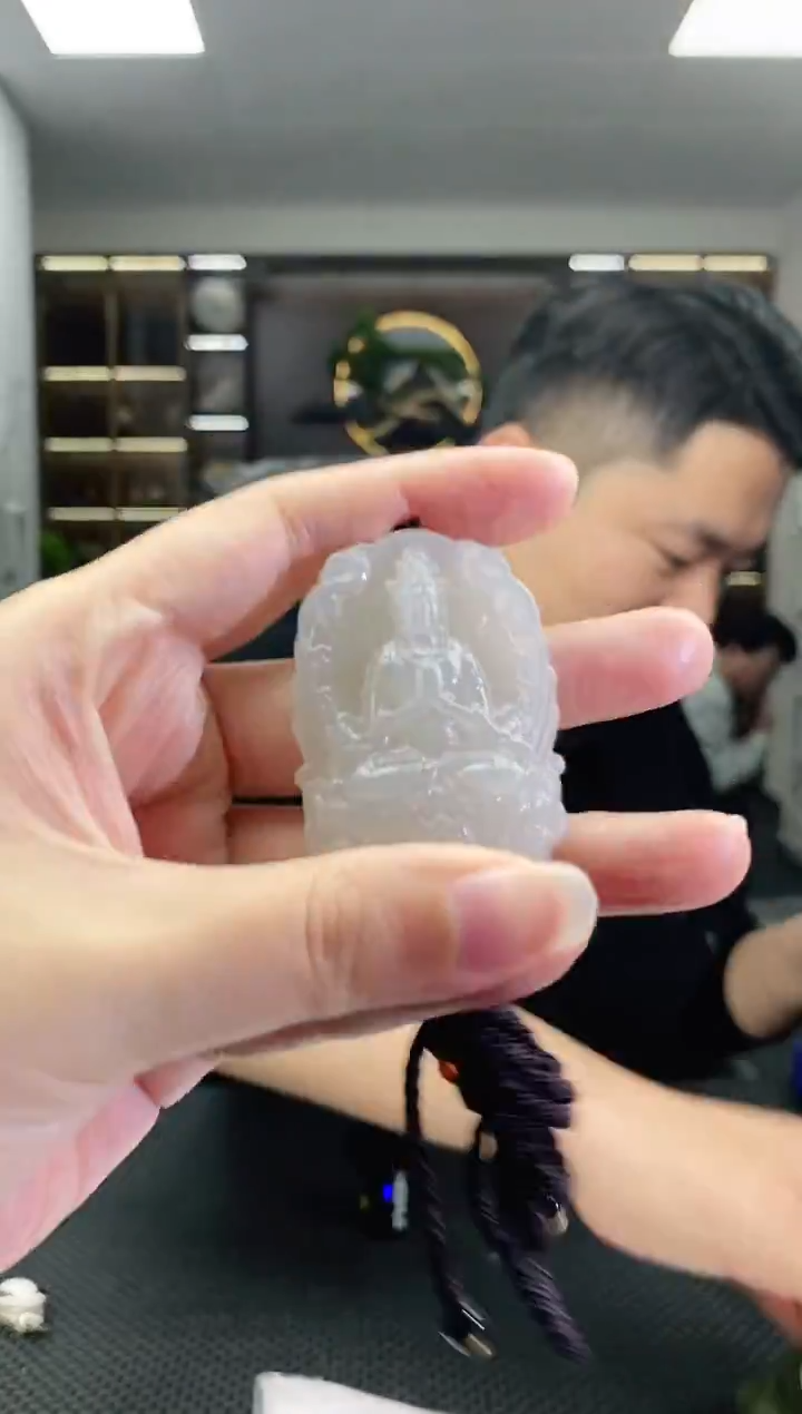 颈饰未镶嵌和田玉观音清货3