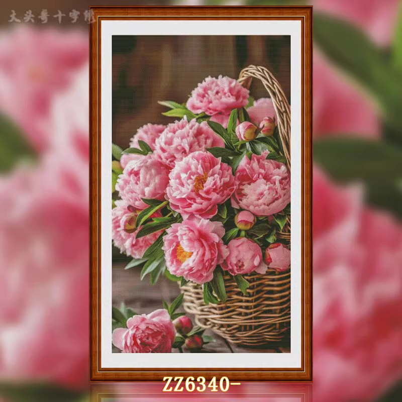 【ZZ6340-牡丹芳华】十字绣2024新款客厅餐厅简单