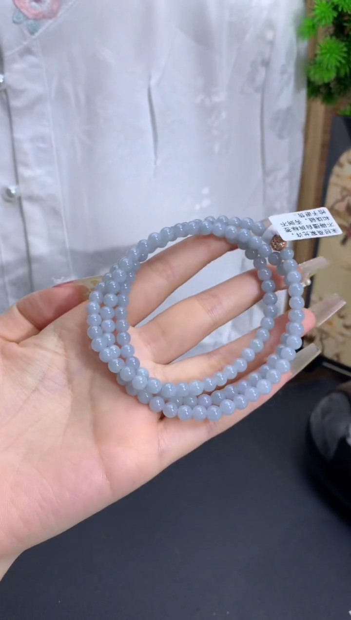 【闪购商品】翡翠手链未镶嵌卡5.3mm